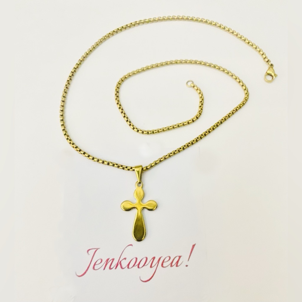 Gold Cross Pendant Necklace